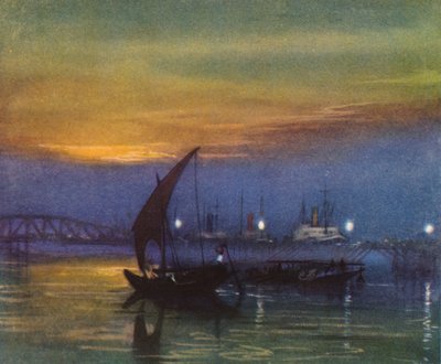 Calcutta, Indien (färglitografi) av Donald (after) Maxwell