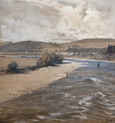The Dee at Aboyne (färg litho) av Donald (after) Maxwell