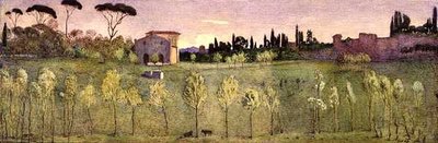 Villa Borghese, Rom (akvarell) av Donald Andrew Brown