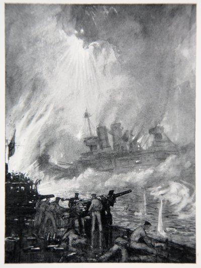 Fight the Last Gun: The Gallant End of H.M.S. Tiperrary på Jylland, illustration från 