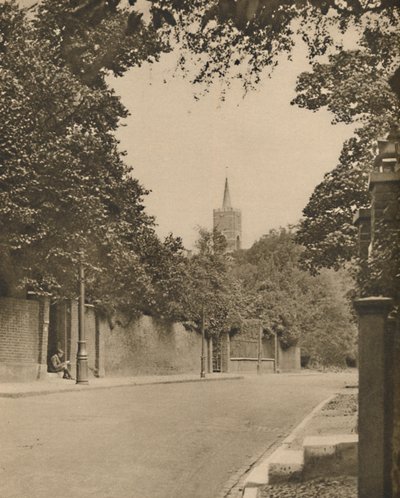 Hampstead Church från Between the Leafy Walls of Frognal Lane, c1935. av Donald McLeish