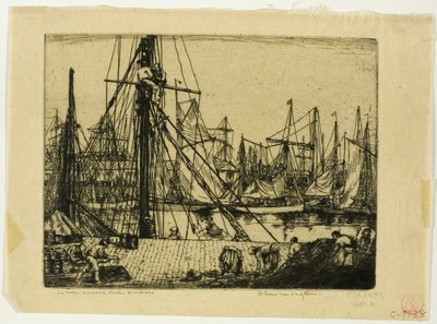 Fiskebåtar, Boulogne-sur-Mer av Donald Shaw MacLaughlan