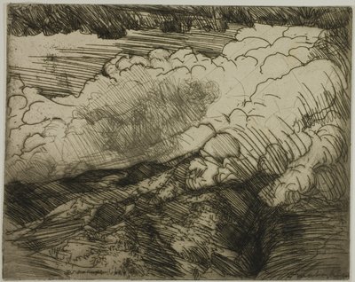 Storm i Alperna, Schweiz av Donald Shaw MacLaughlan