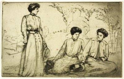 Tre flickor av Donald Shaw MacLaughlan