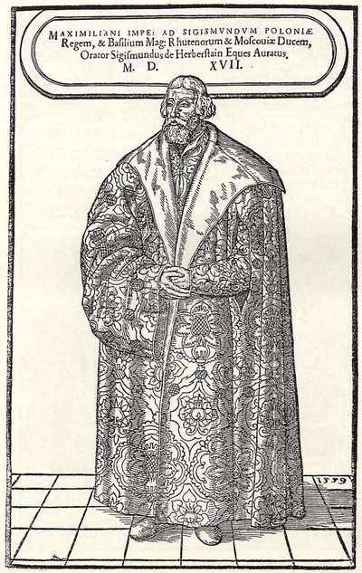 Porträtt av baron Sigmund von Herberstein, ambassadör i Polen och Ryssland, 1559 av Donat Hübschmann