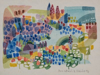 Fält av blommor av Donatella Merlo