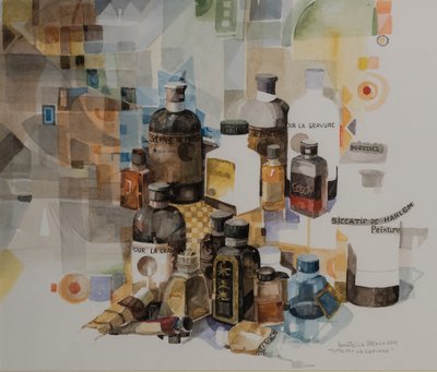 Allt för djuptryck, 2010 (akvarell på papper) av Donatella Merlo