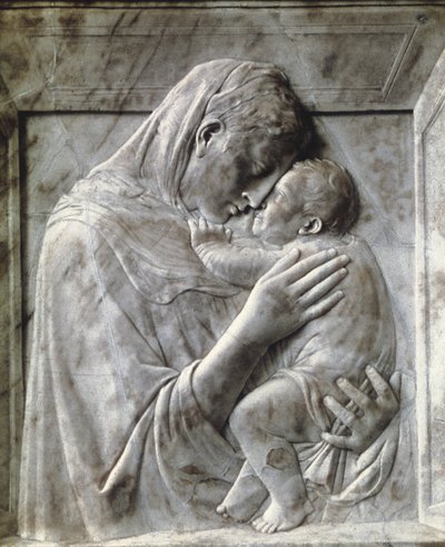 The Pazzi Madonna (Jungfru och barn), c1417-18 (marmor) av Donatello