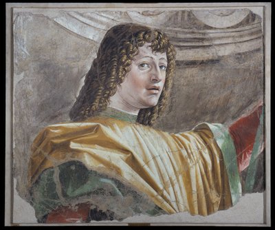 Mannen med hellebarden, ca 1486 (fristående fresk bärs på duk) av Donato Bramante