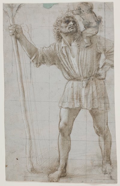 S:t Kristoffer med Jesusbarnet av Donato Bramante