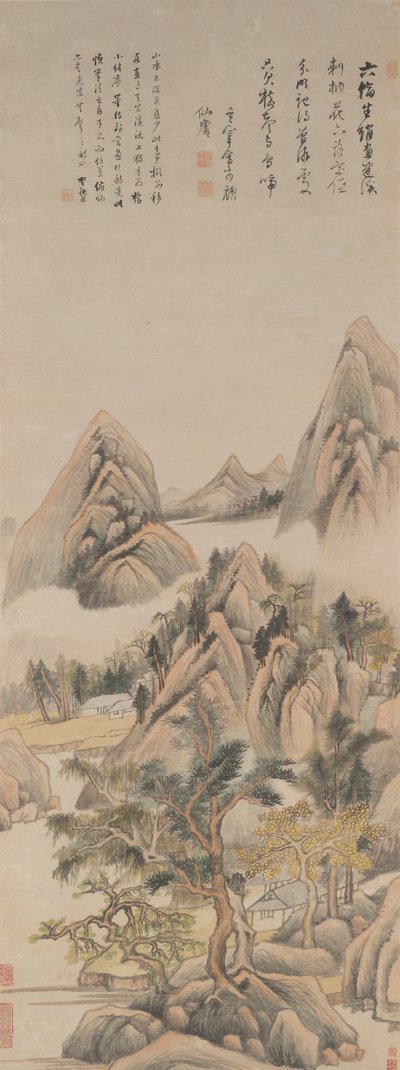 Reminiscens av Jian River av Dong Qichang