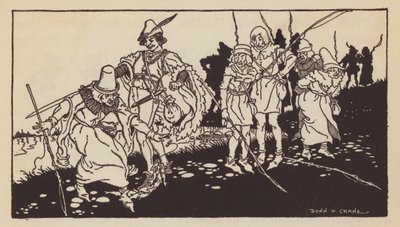 The Wise Men of Gotham, engelsk folksaga (litho) av Donn P. Crane