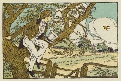 Den unge John Keats (färglitografi) av Donn P. Crane