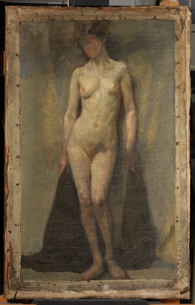 Stående kvinna naken, c. 1910 (olja på duk) av Dora Carrington
