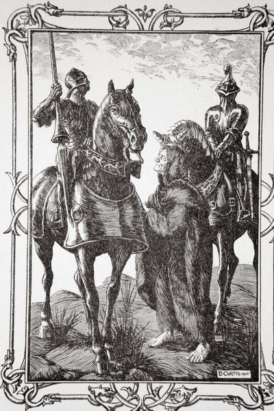 "De träffade en gammal man", 1905. av Dora Curtis