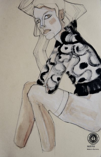 Elegant modeillustration av Doris Schmitz