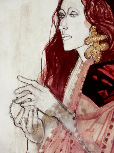 Profil för en kontemplativ kvinna av Doris Schmitz