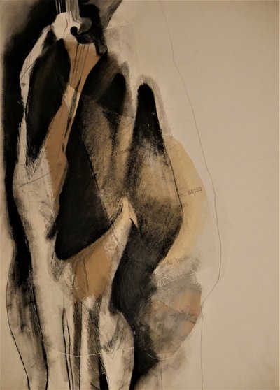 Draperade abstrakta figurer av Doris Schmitz