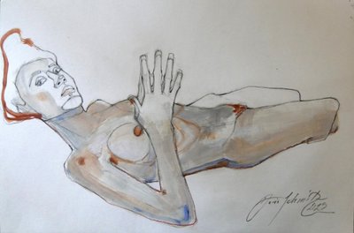 Egon Schiele poserar av Doris Schmitz