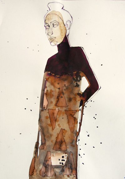 Elegant modefigur av Doris Schmitz