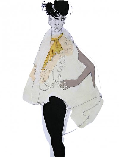 Elegant modefigur av Doris Schmitz