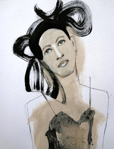 Elegant modeporträtt av Doris Schmitz