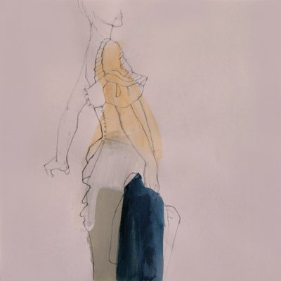 Elegant modeskiss av Doris Schmitz