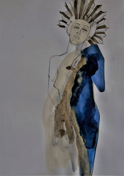 Elegant kvinna i Sunburst-stil av Doris Schmitz