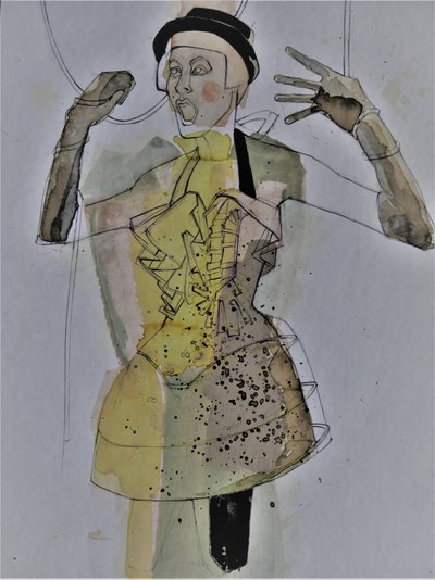 Uttrycksfull modefigur av Doris Schmitz