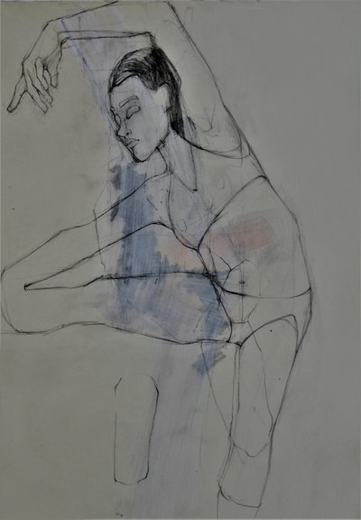 Skiss av en graciös figur av Doris Schmitz