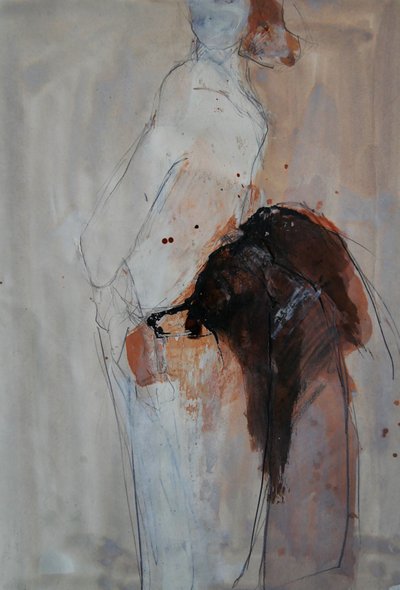 Stämningsfull abstrakt figur av Doris Schmitz