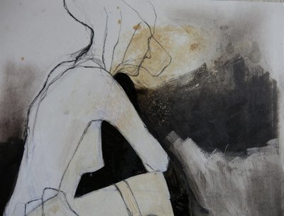 Studie av en eftertänksam figur av Doris Schmitz