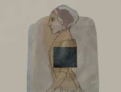En eftertänksam kvinna i profil av Doris Schmitz
