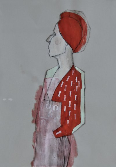 Kvinnan med den röda turbanen av Doris Schmitz