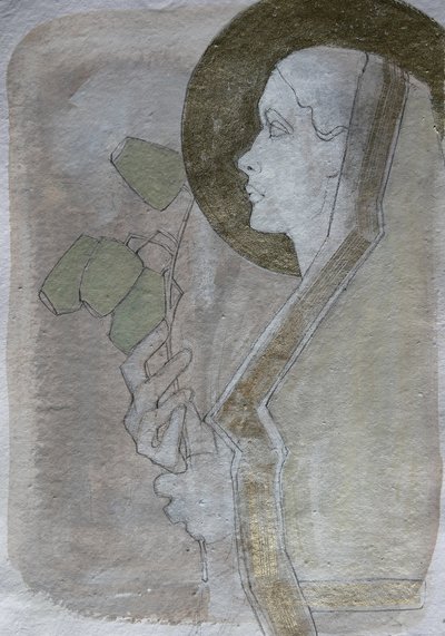 Serene Profile Gold Halo av Doris Schmitz