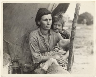 Utblottade ärtplockare, Kalifornien av Dorothea Lange