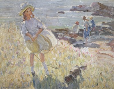 On the Cliffs (olja på duk) av Dorothea Sharp