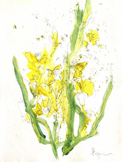 Ljusgula blommor av Dorothy Fagan