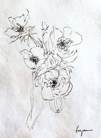 Fint blomstermotiv av Dorothy Fagan