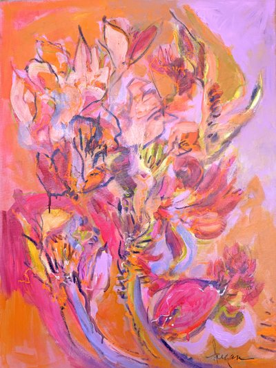 Livfulla abstrakta blommor av Dorothy Fagan
