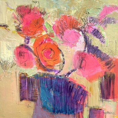 Livfulla abstrakta blommor av Dorothy Fagan