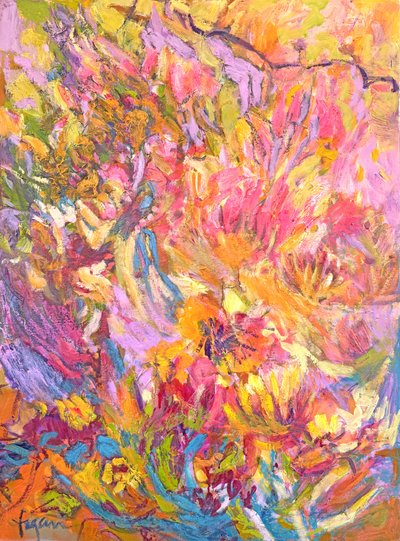 Livfulla abstrakta blommor av Dorothy Fagan