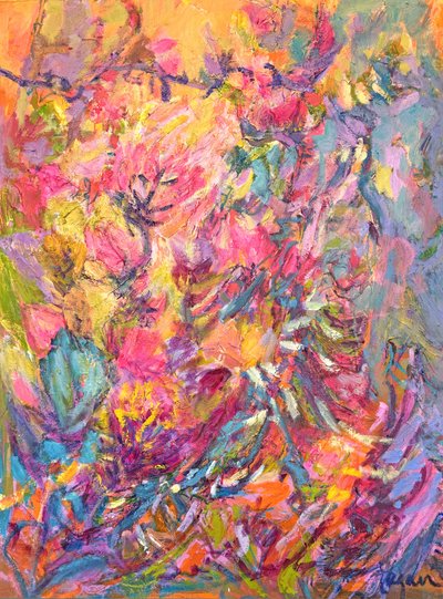 Ett livfullt blommigt intryck av Dorothy Fagan