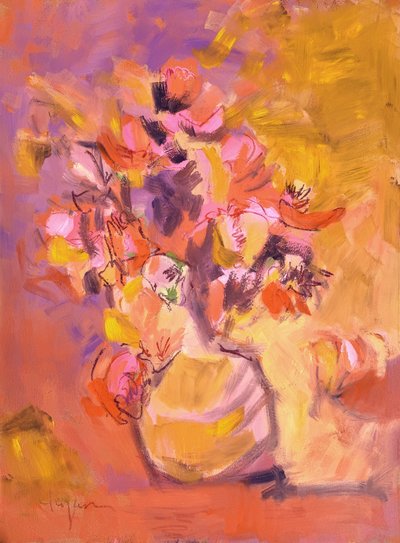 Livfullt blomsterstilleben av Dorothy Fagan