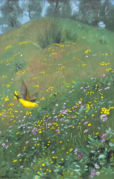 Gyllene Oriel i vårblommor av Douglas Anderson