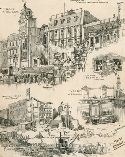 Skisser av London från oktober 1901 (gravyr) av Douglas Macpherson