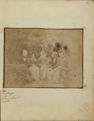 Sir David Brewster med Miss Mary Playfair, Lady Brewster, Mr. Pakenham Edgeworth och Miss Brewster av Dr. John Adamson