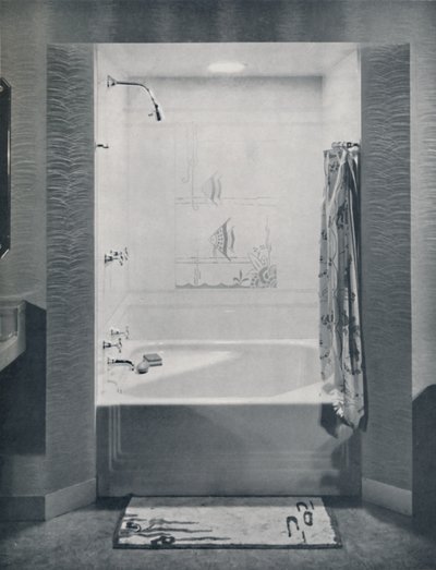 Nytt fyra fot fyrkantigt Neo-Angle Bath, 1935 av Drix Duryea