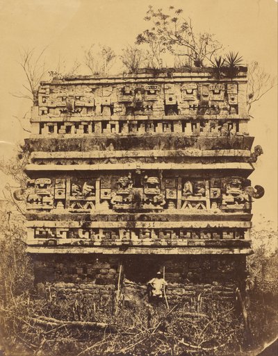 Chichén-Itzá- Högra flygeln av nunnapalatset av Désiré Charnay