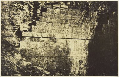 Cirkuspalatset vid Chichen-Itza, interiör av ett rum av Désiré Charnay